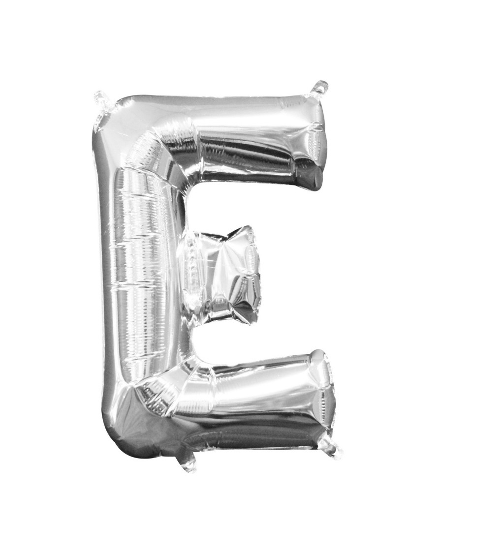 Stříbrný  balónek- písmeno E