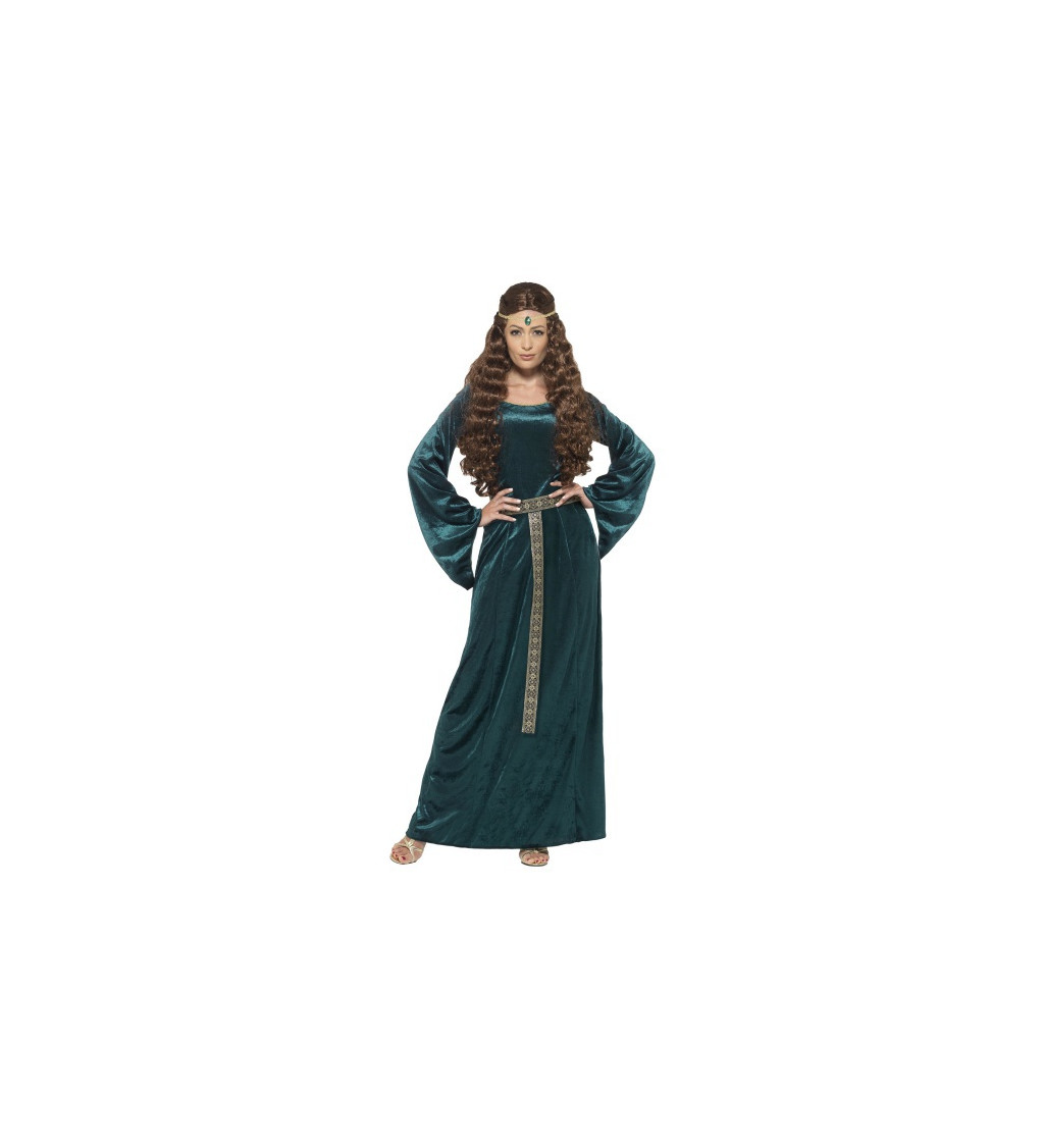 Kostým "Středověké královny - smaragdový"