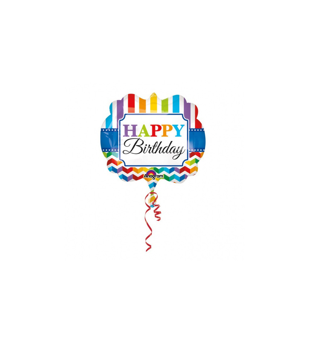 Fóliový balónek 'Happy Birthday'