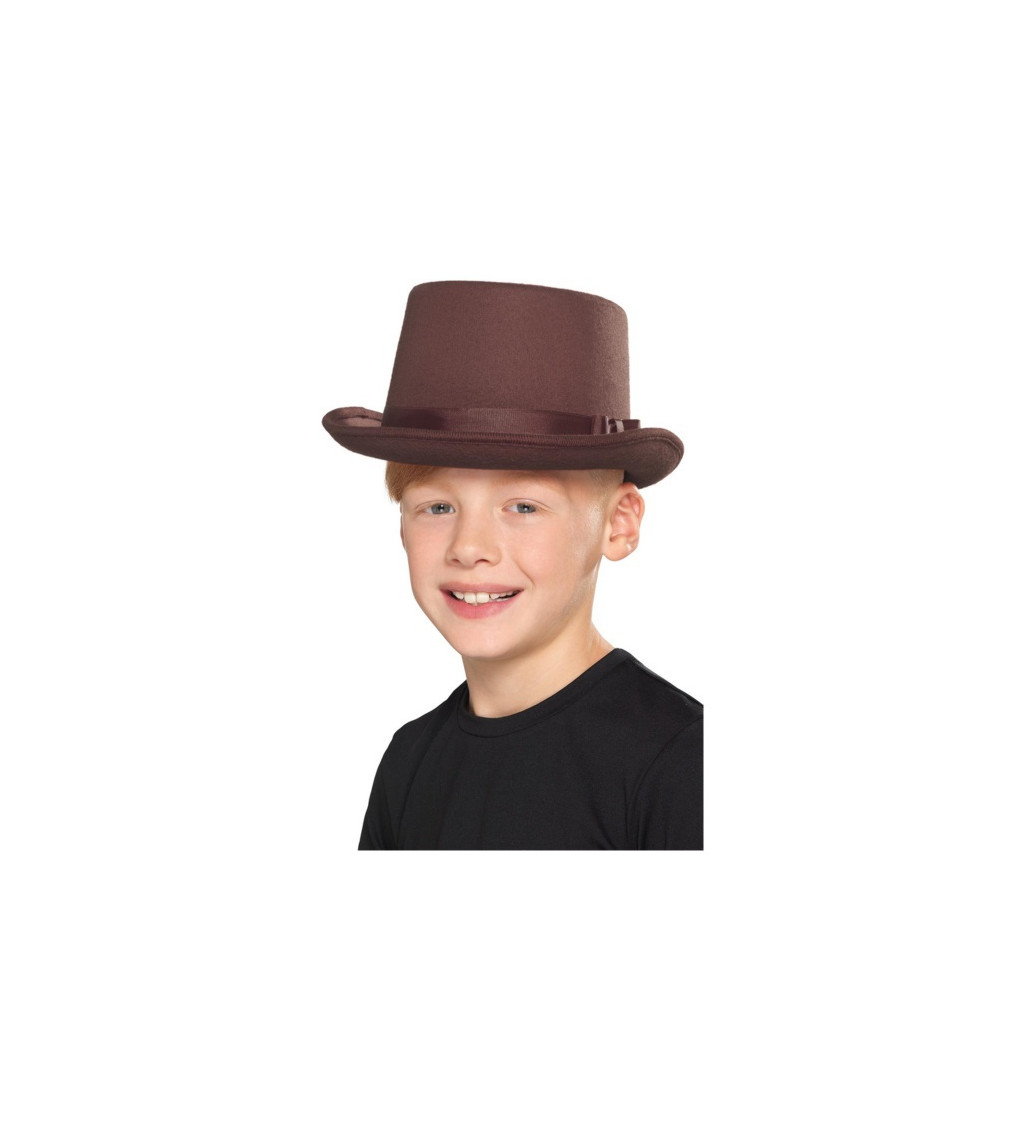 Hnědý klobouk - dětský