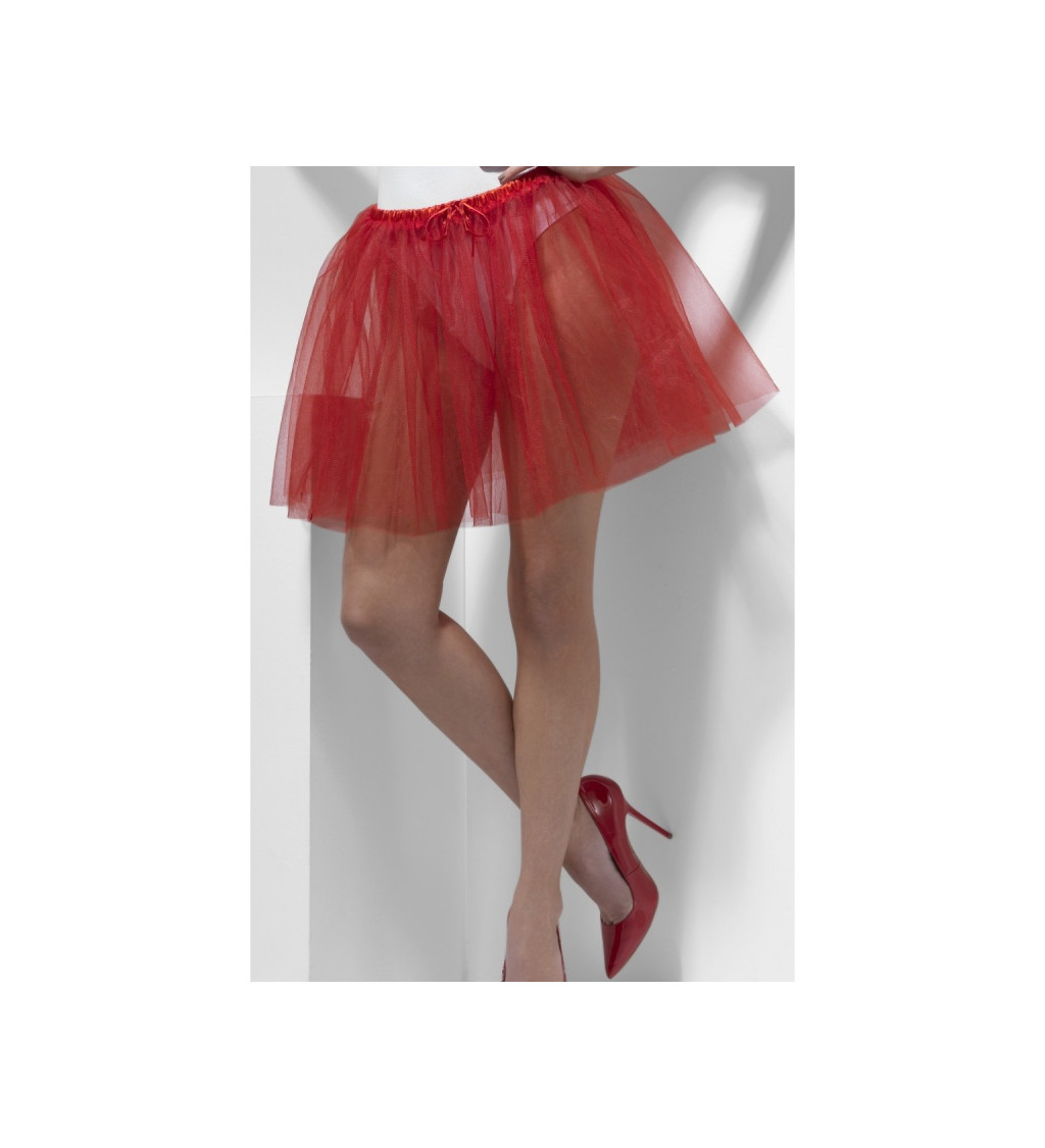 Tylový tutu sukně - červená