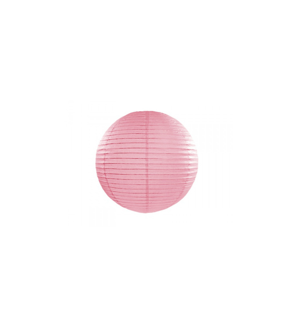 Růžový papírový lampión - 45 cm