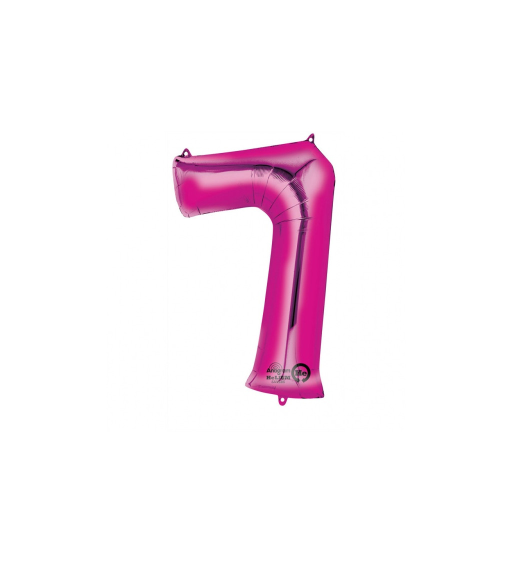 Fóliový balónek 7 - růžový
