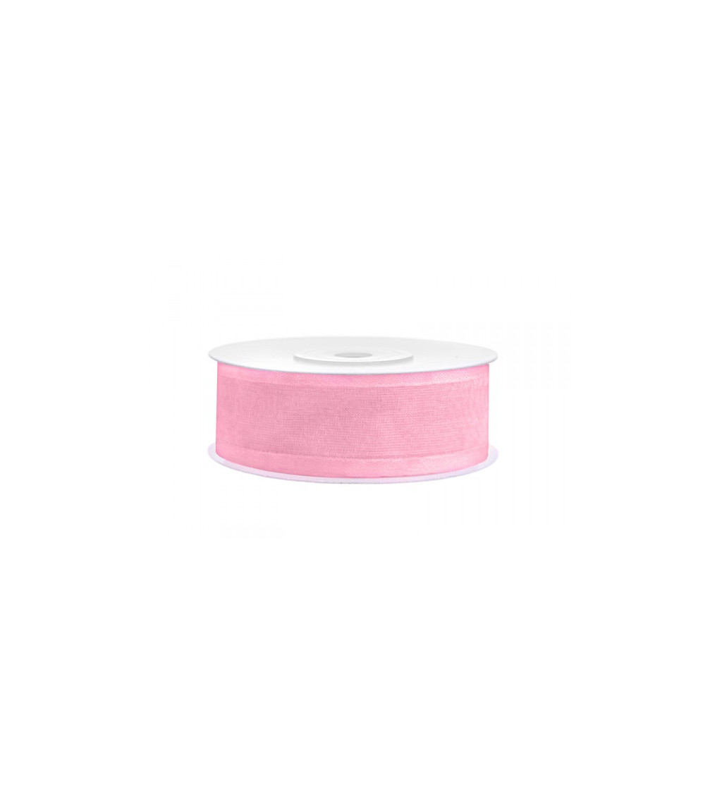 Šifónová stuha - světle růžová (25mm)