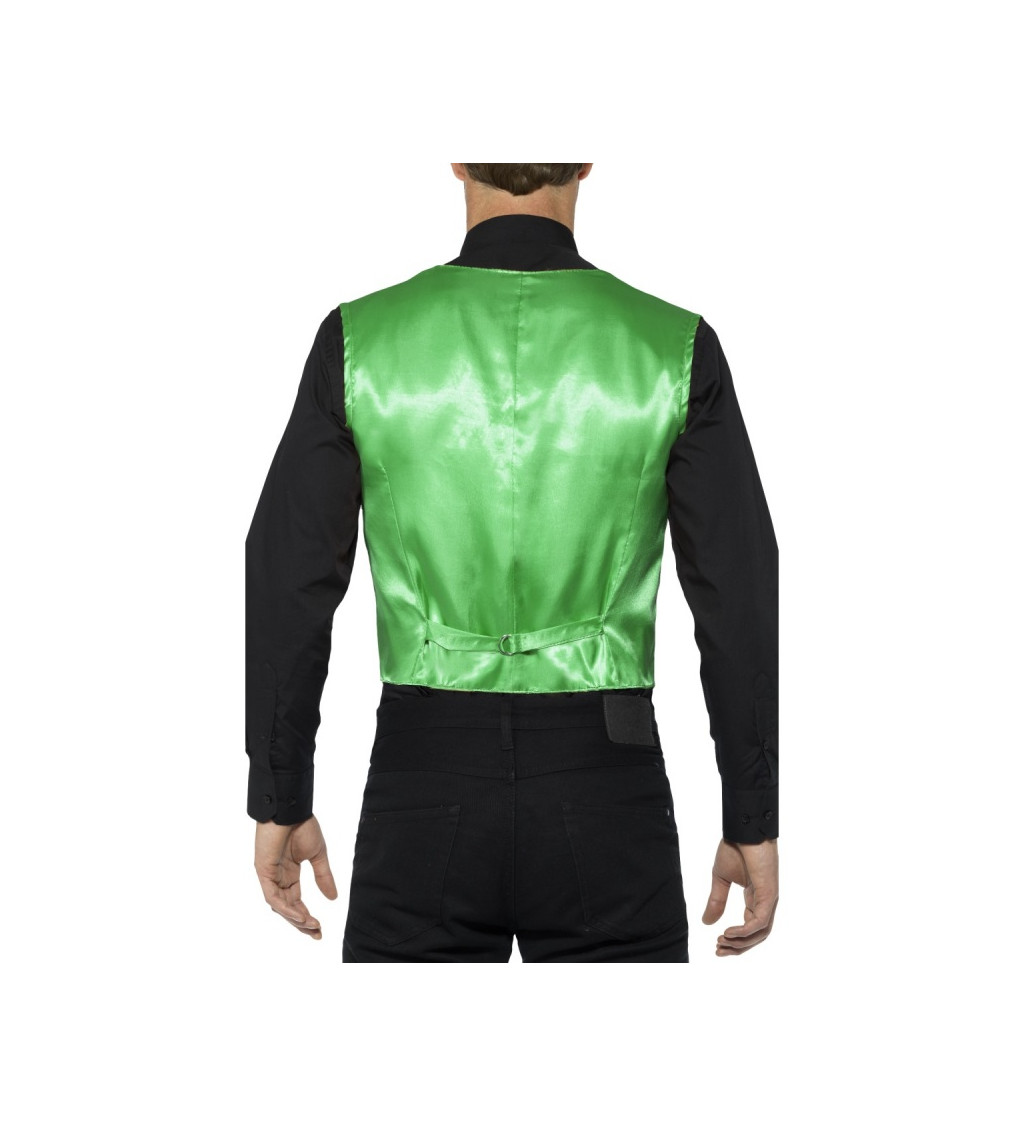 Pánská vesta flitrová - zelená