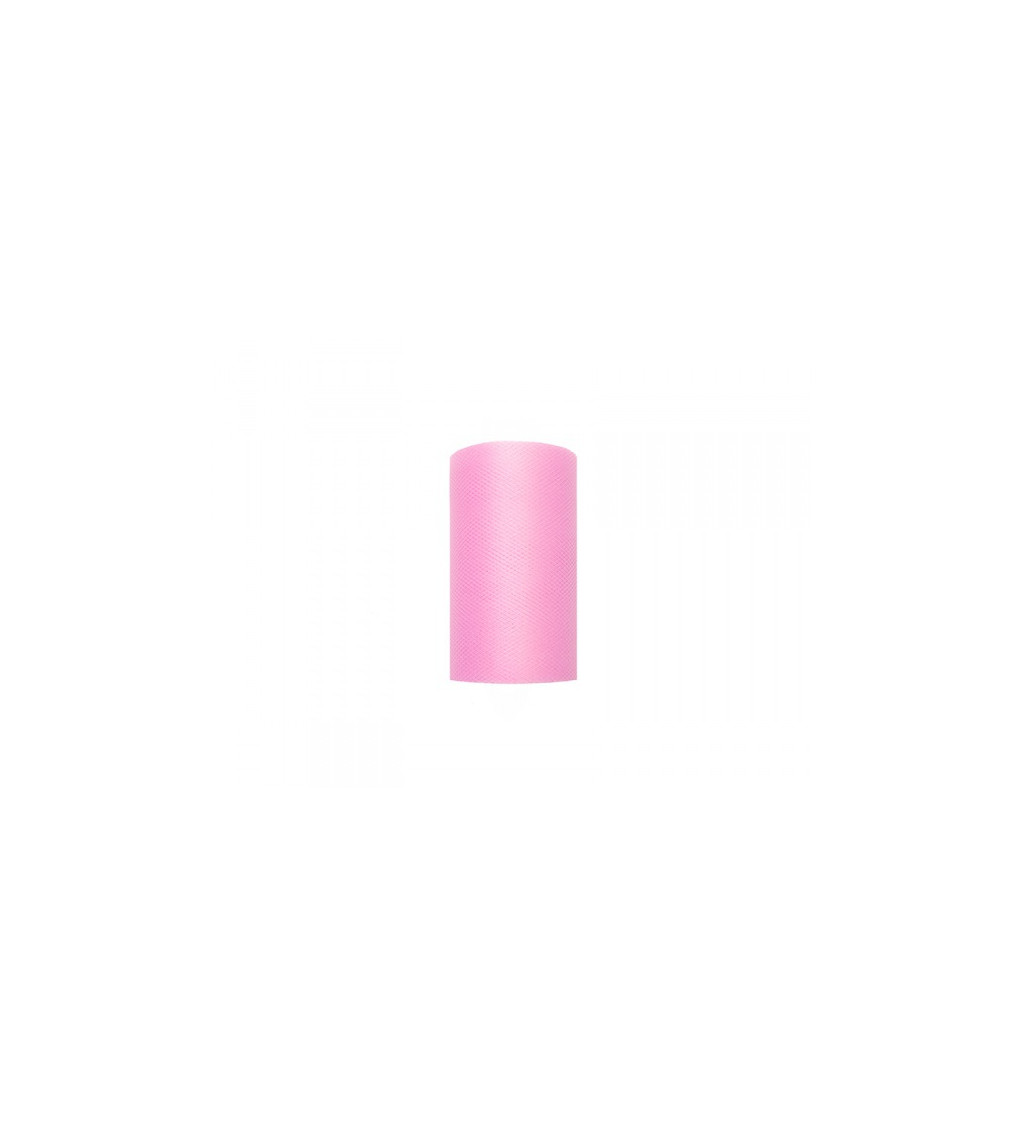 Světle růžový dekorativní tyl IV