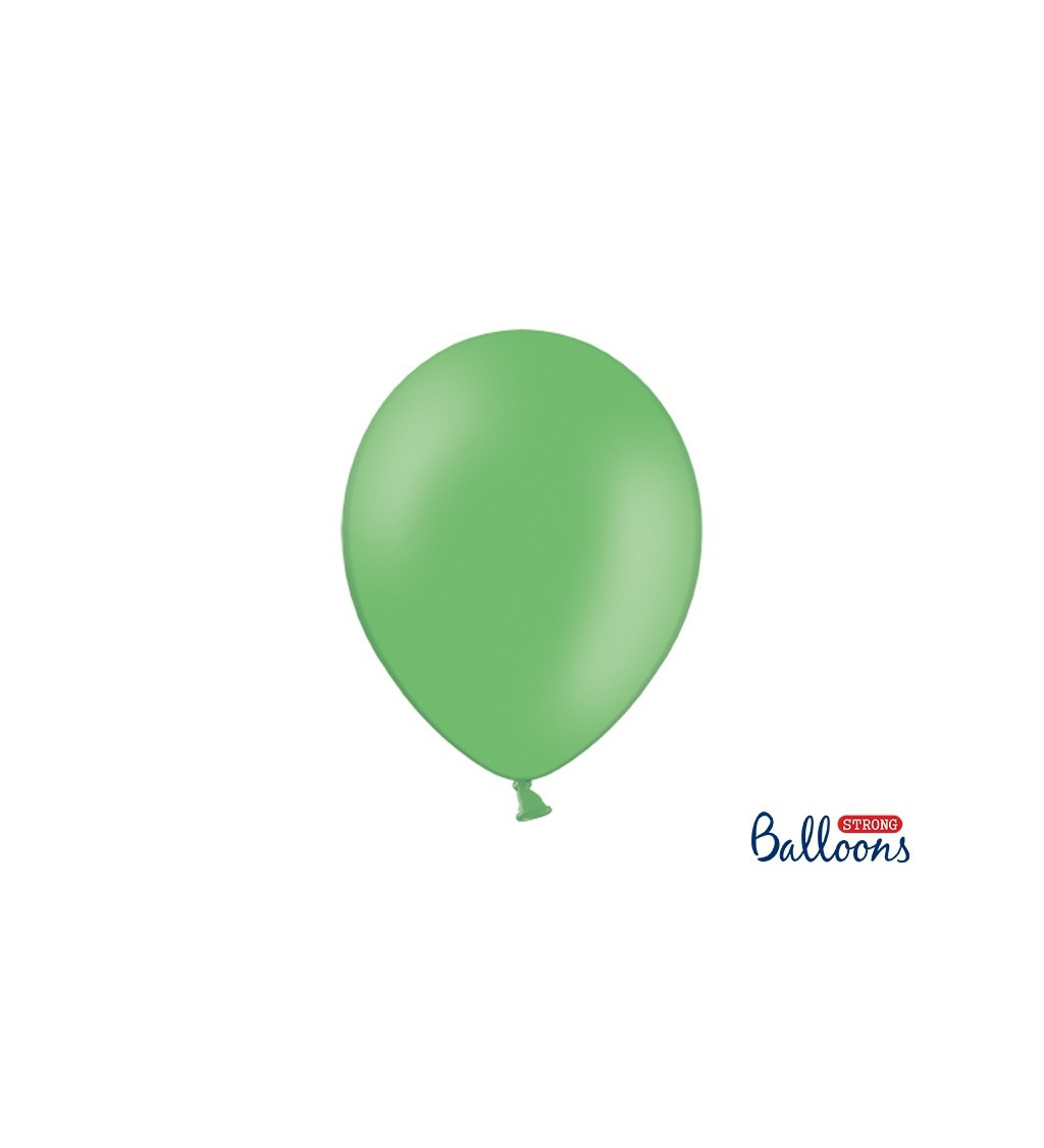Balónek pastelový - zelená barva - 10 ks