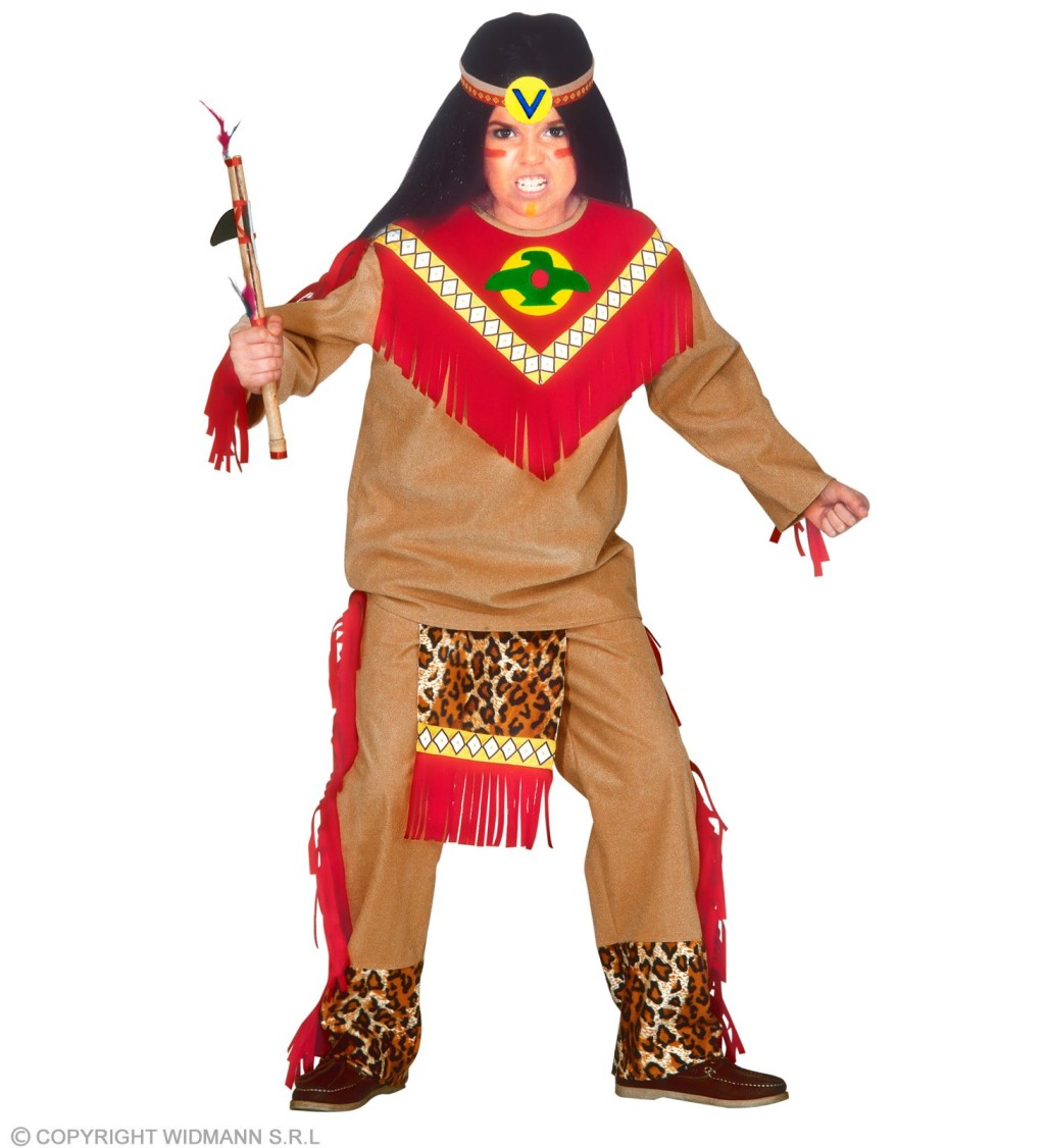 Dětský kostým "Indiánský chlapec - leopardí"