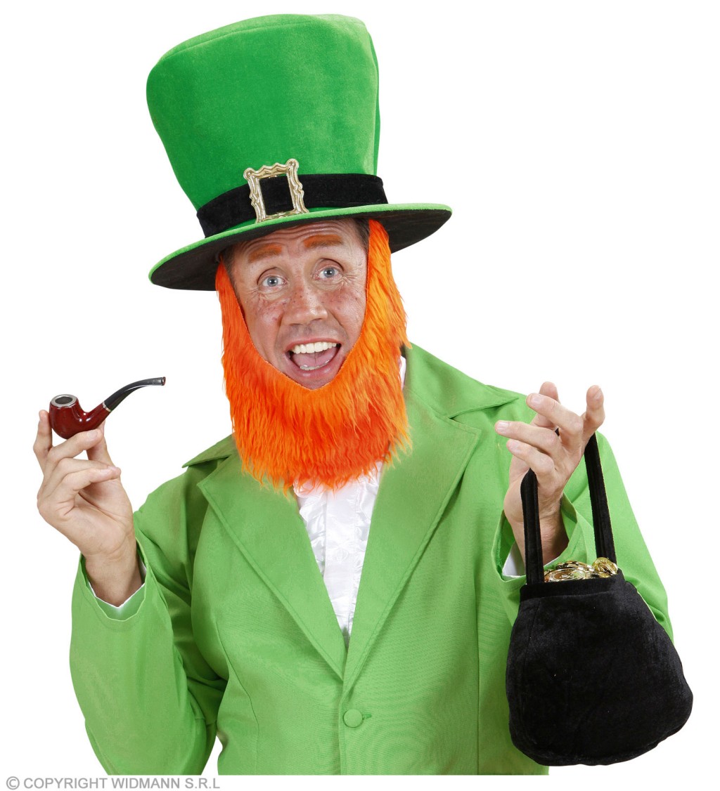 Zelený klobouk s rudými vousy
