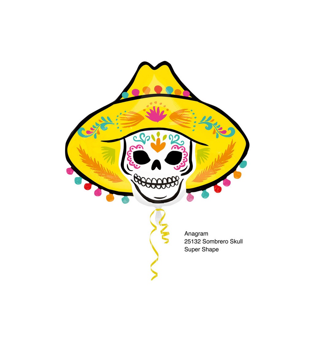 Fóliový balónek Day of the Dead - Mexičan