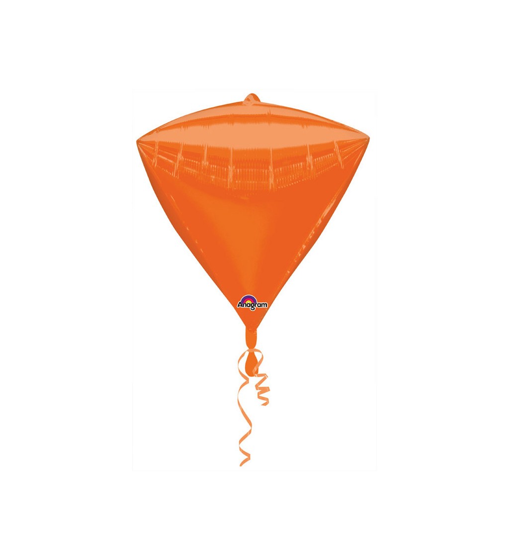 Fóliový balónek Diamant - oranžový