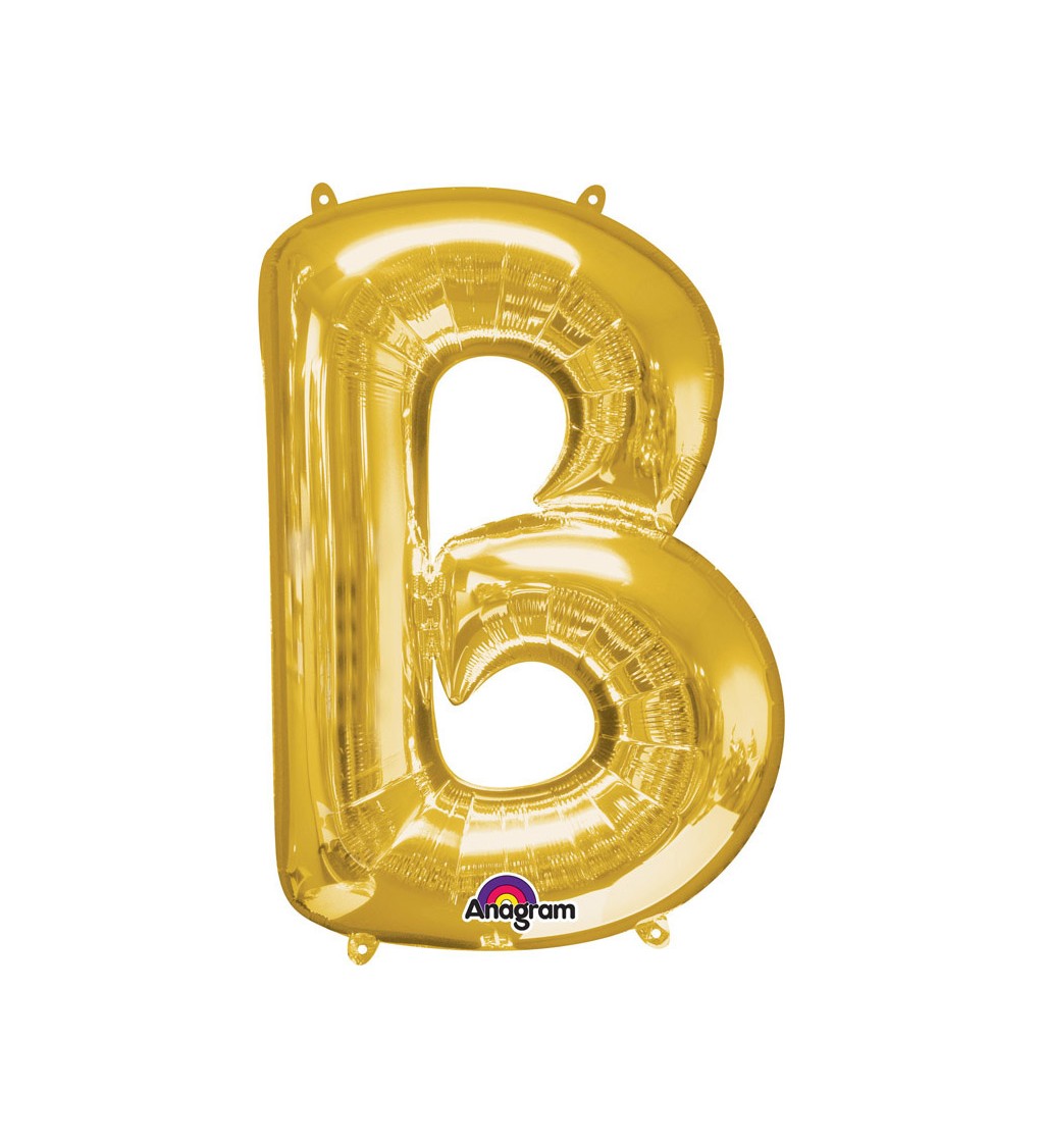 Fóliový balónek písmeno B - zlatý