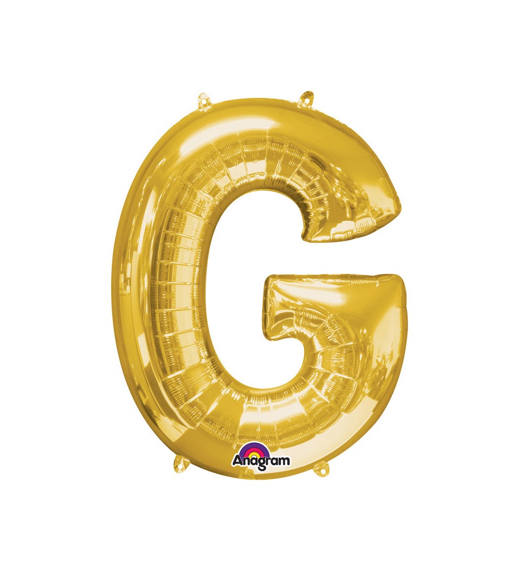 Fóliový balónek písmeno G - zlatý