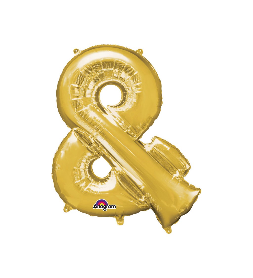 Fóliový balónek znak & - zlatý
