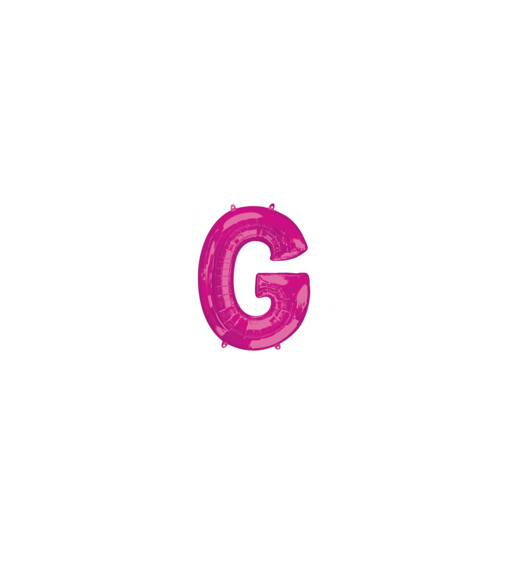 Fóliový balónek písmeno G - růžový