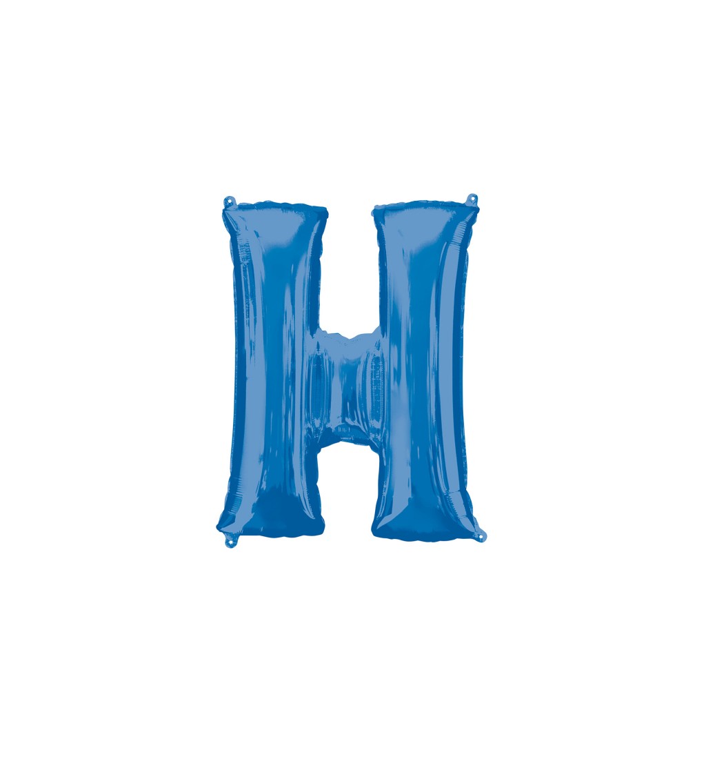 Fóliový balónek písmeno H - modrý