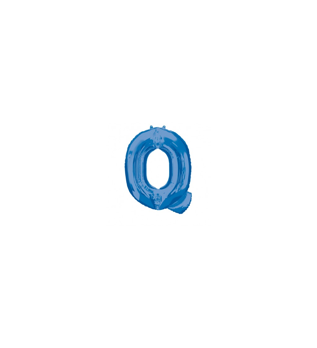 Fóliový balónek písmeno Q - modrý