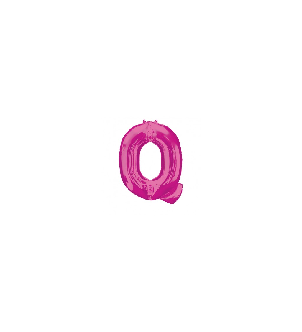Fóliový balónek písmeno Q - růžový