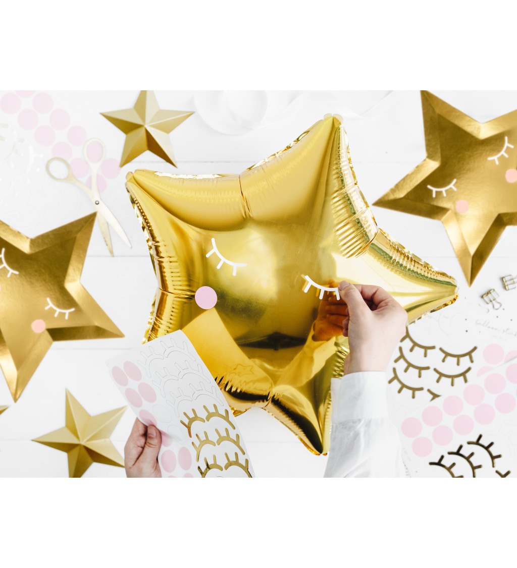 Hvězda zlatá - fóliový balónek