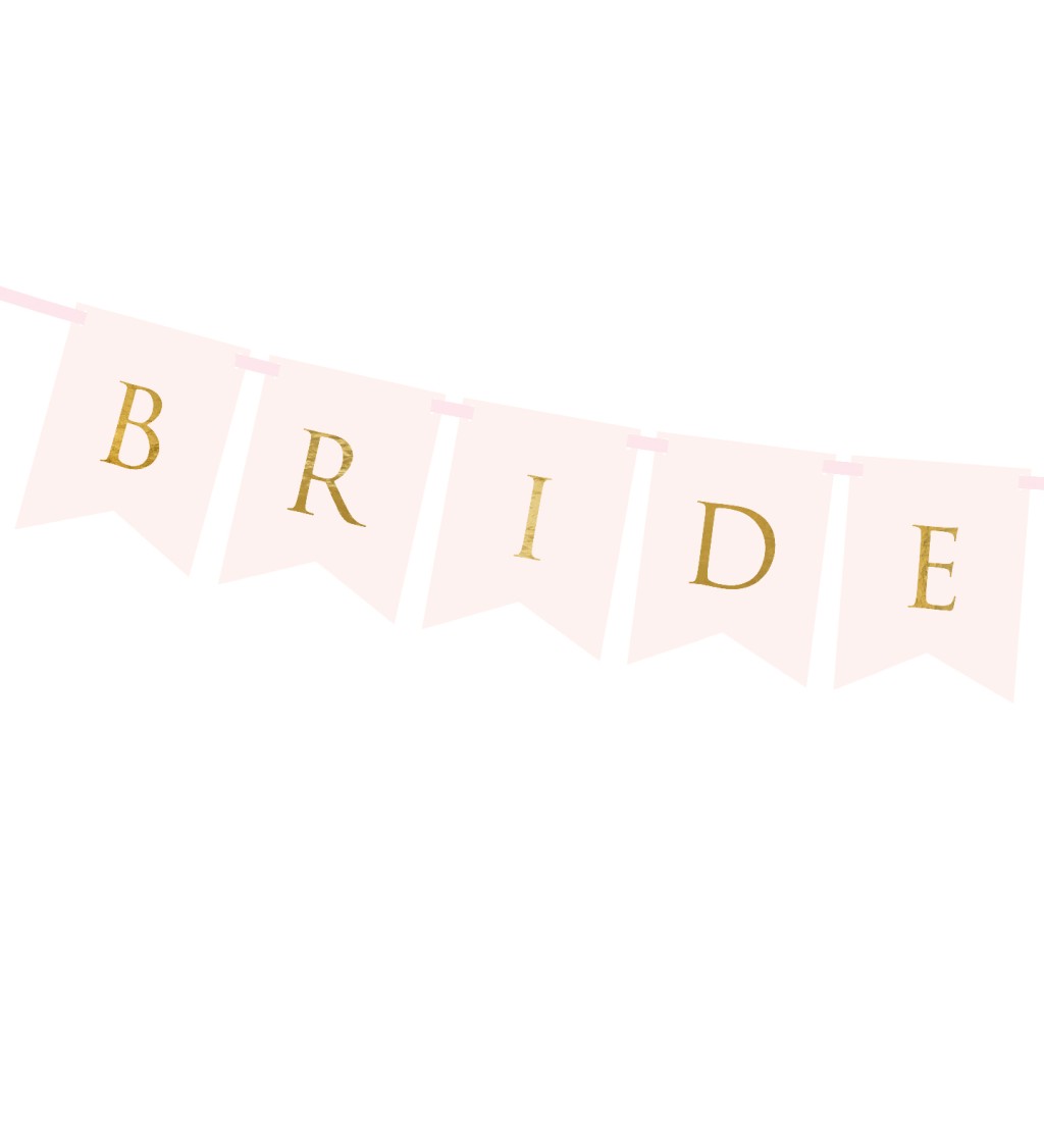 Světle-růžová girlanda - Bride Groom