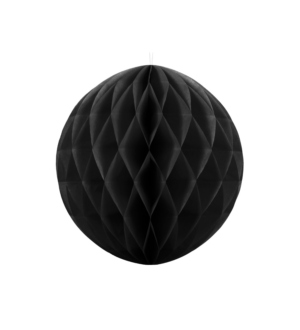 Černá papírová koule - 40 cm