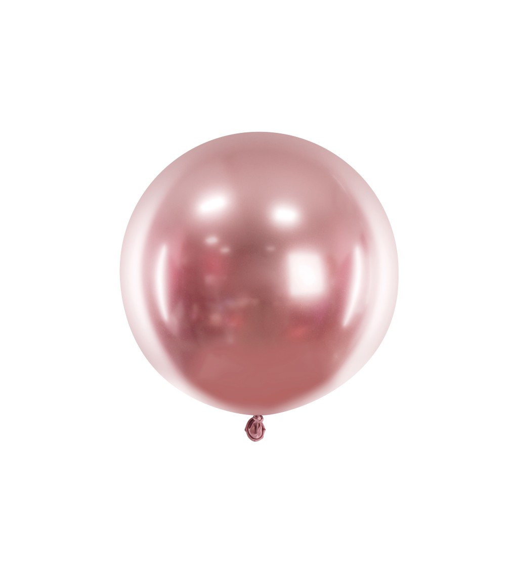 Lesklý mega balónek - růžové zlato
