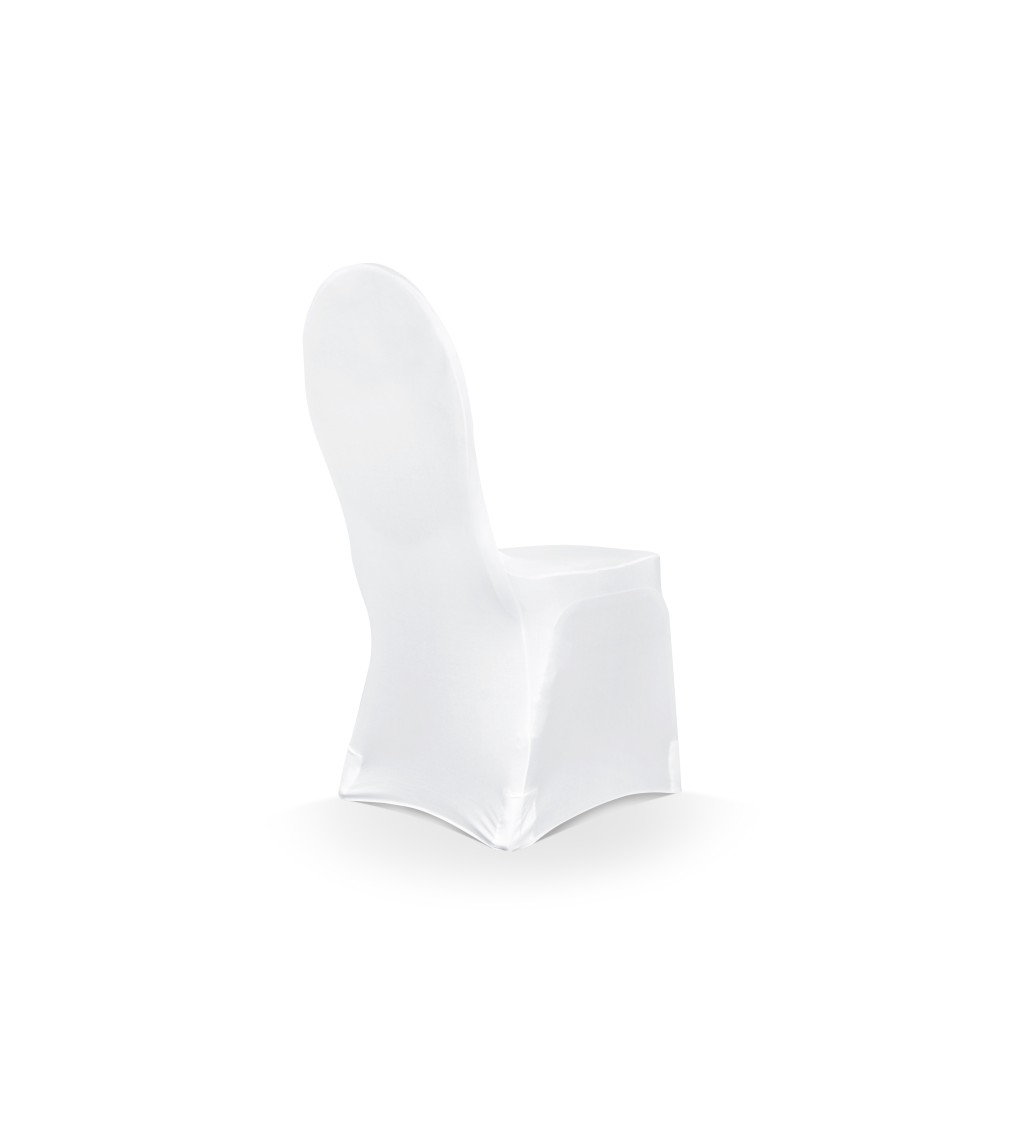 Elastický potah na židli - bílý