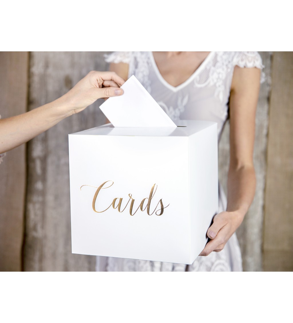 Svatební boxík s nápisem Cards
