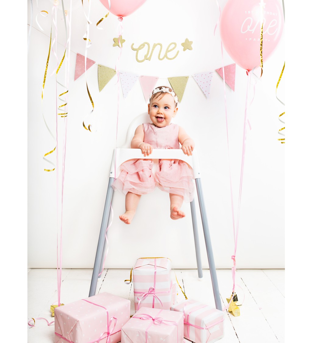 Balonek růžový  - 1 st birthday