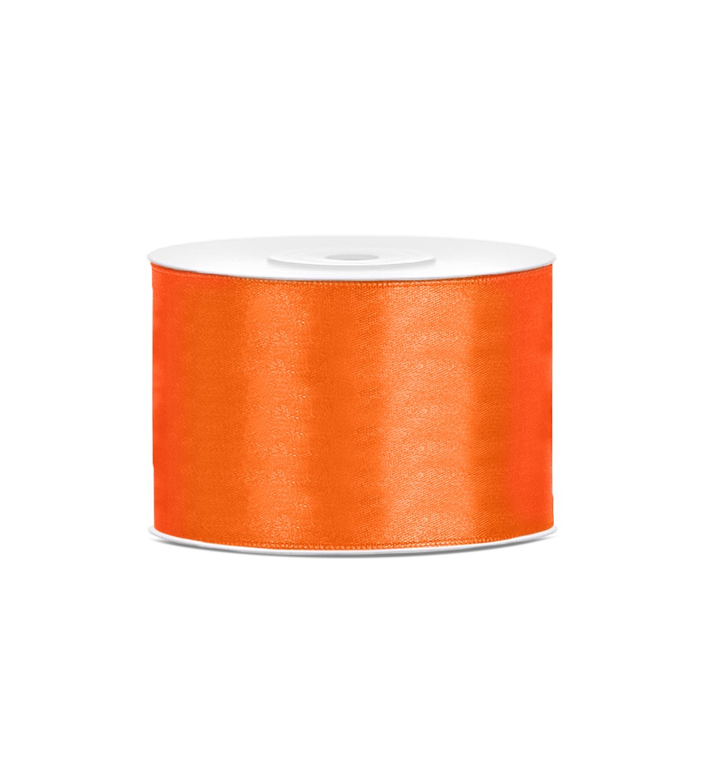 Oranžová saténová stuha 50 mm
