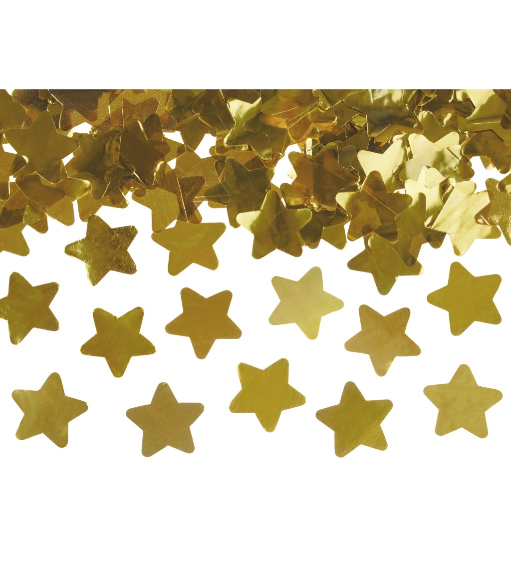 Bouchací konfety - zlaté hvězdičky