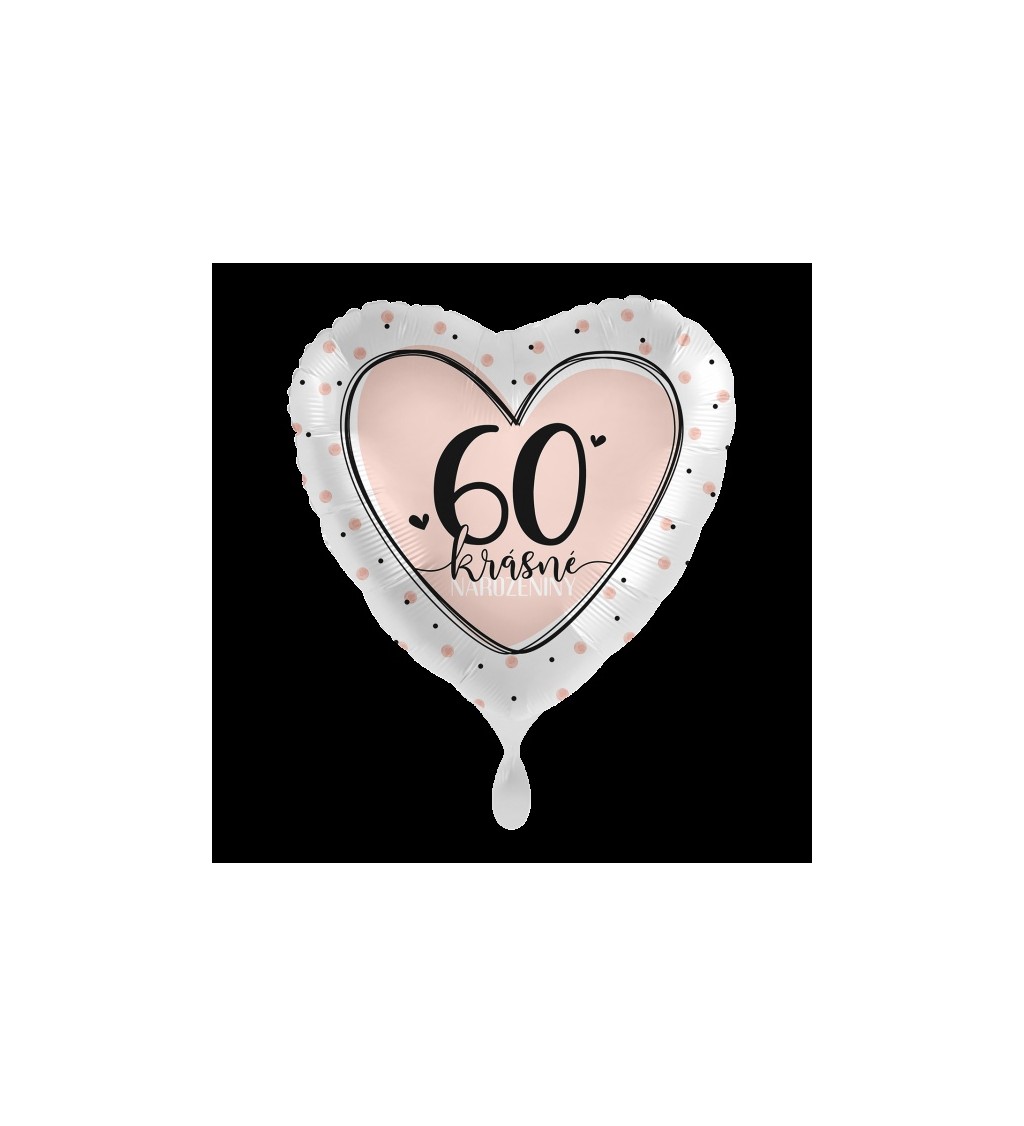 Růžový balónek - Krásné narozeniny 60