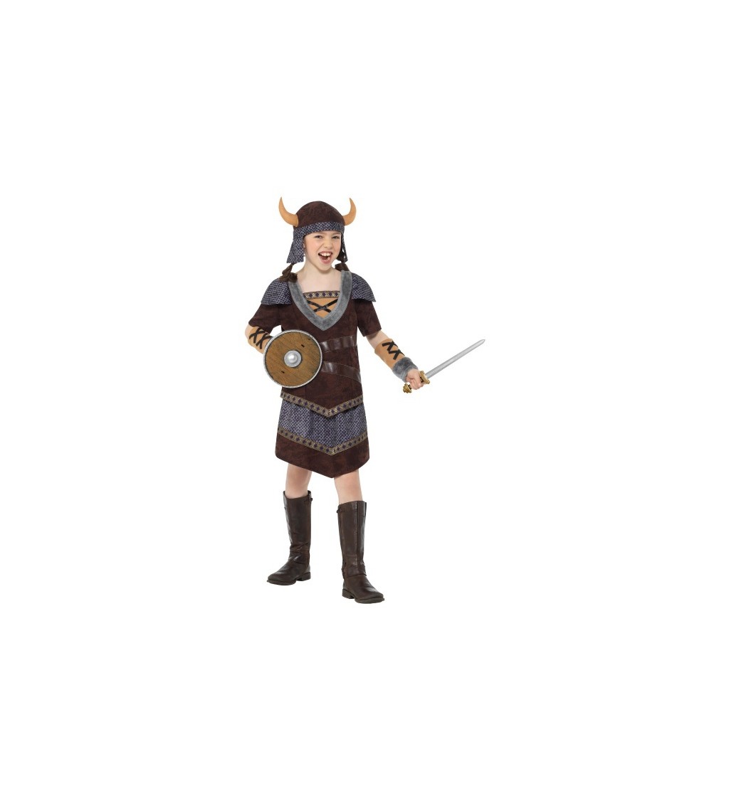 Dětský kostým "Vikingská dívka"