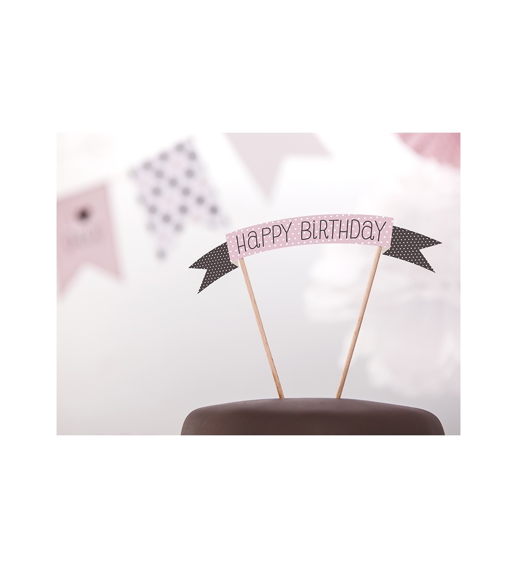 Ozdoba na dort - Happy Birthday