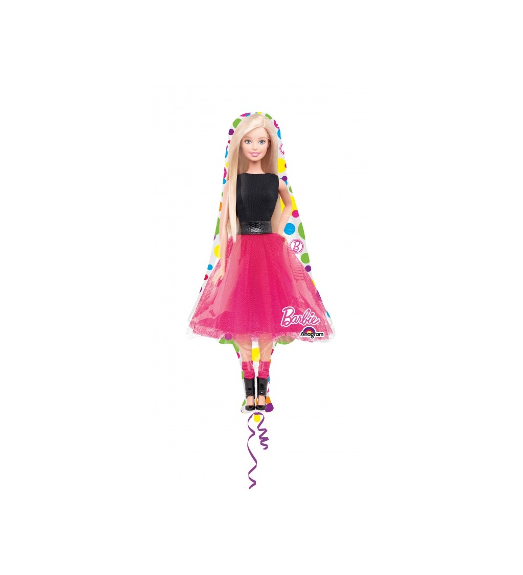 Fóliový balónek ve tvaru Barbie