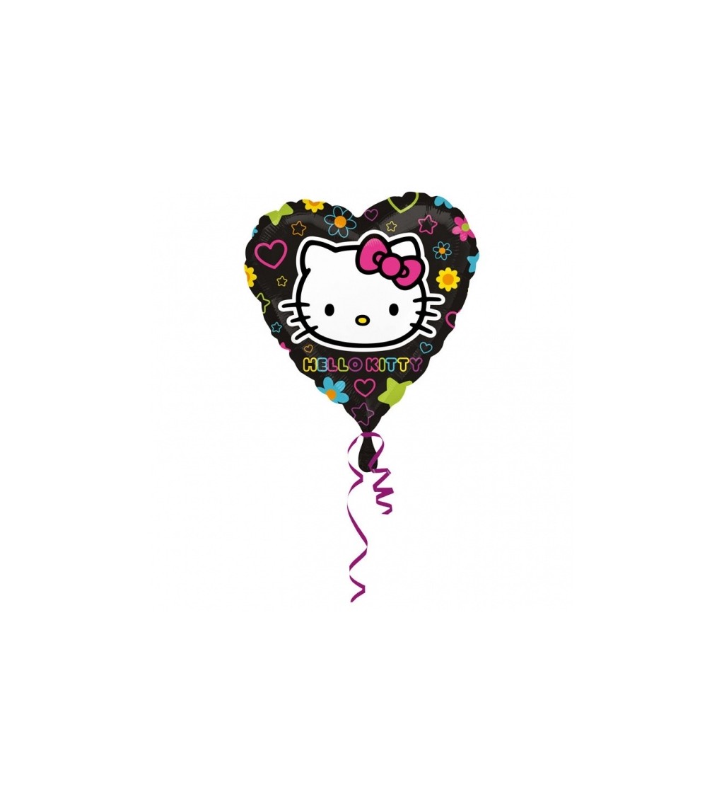 Fóliový balónek Hello Kitty - srdce