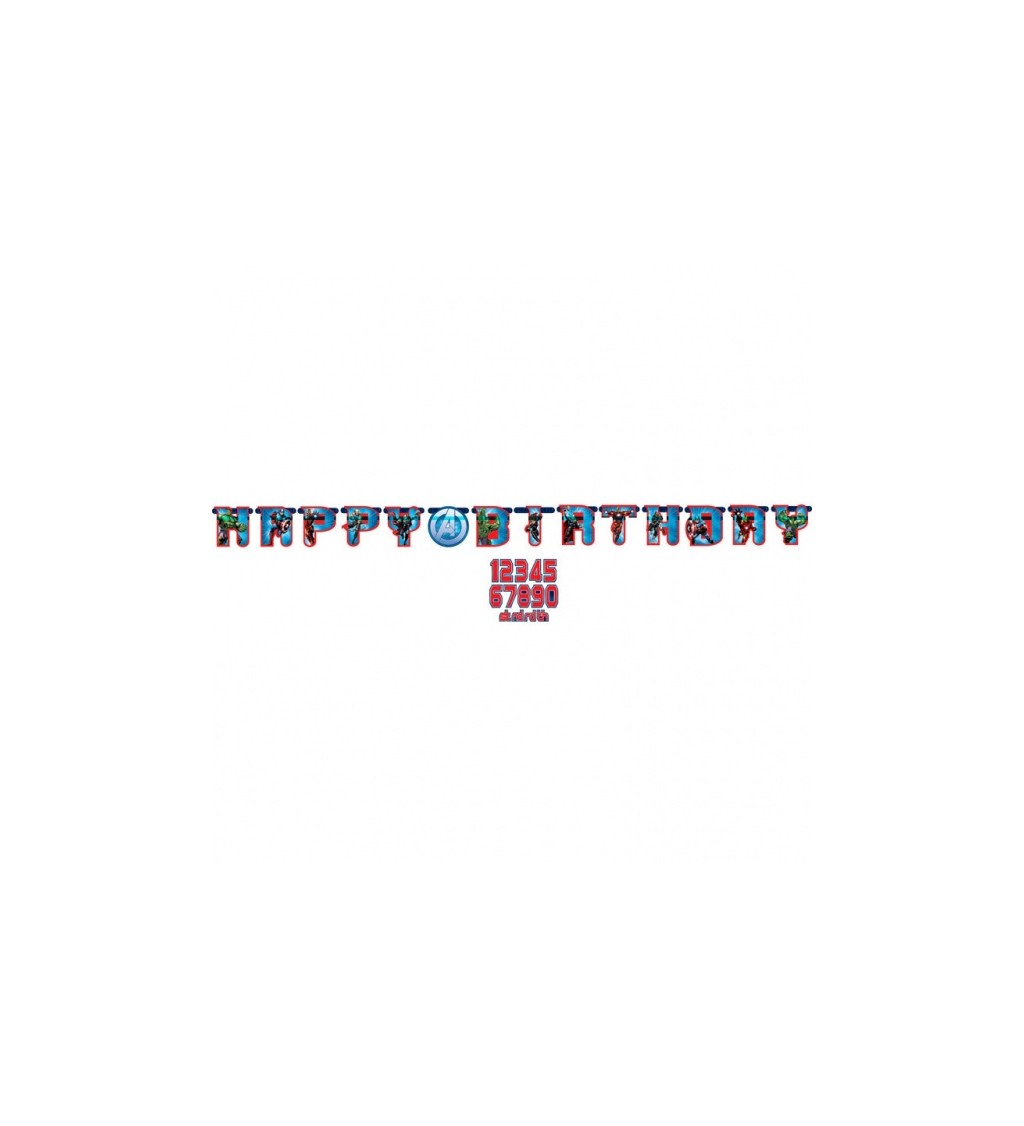 Girlanda Happy birthday - Avengers