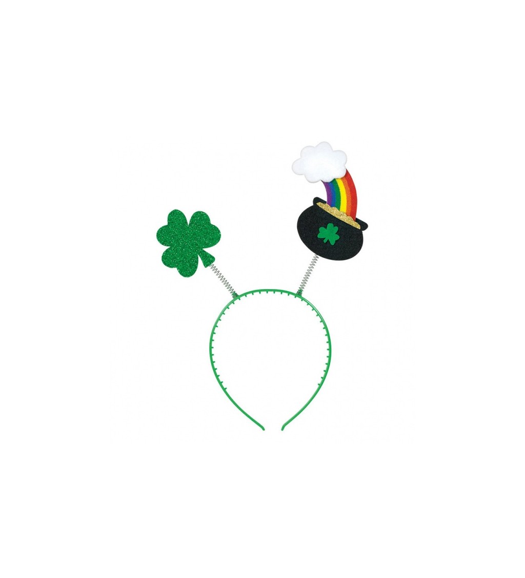 Čelenka St. Patrick's - trojlístky a duha