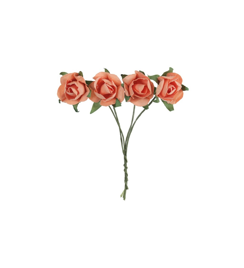 Dekorace - oranžové růže