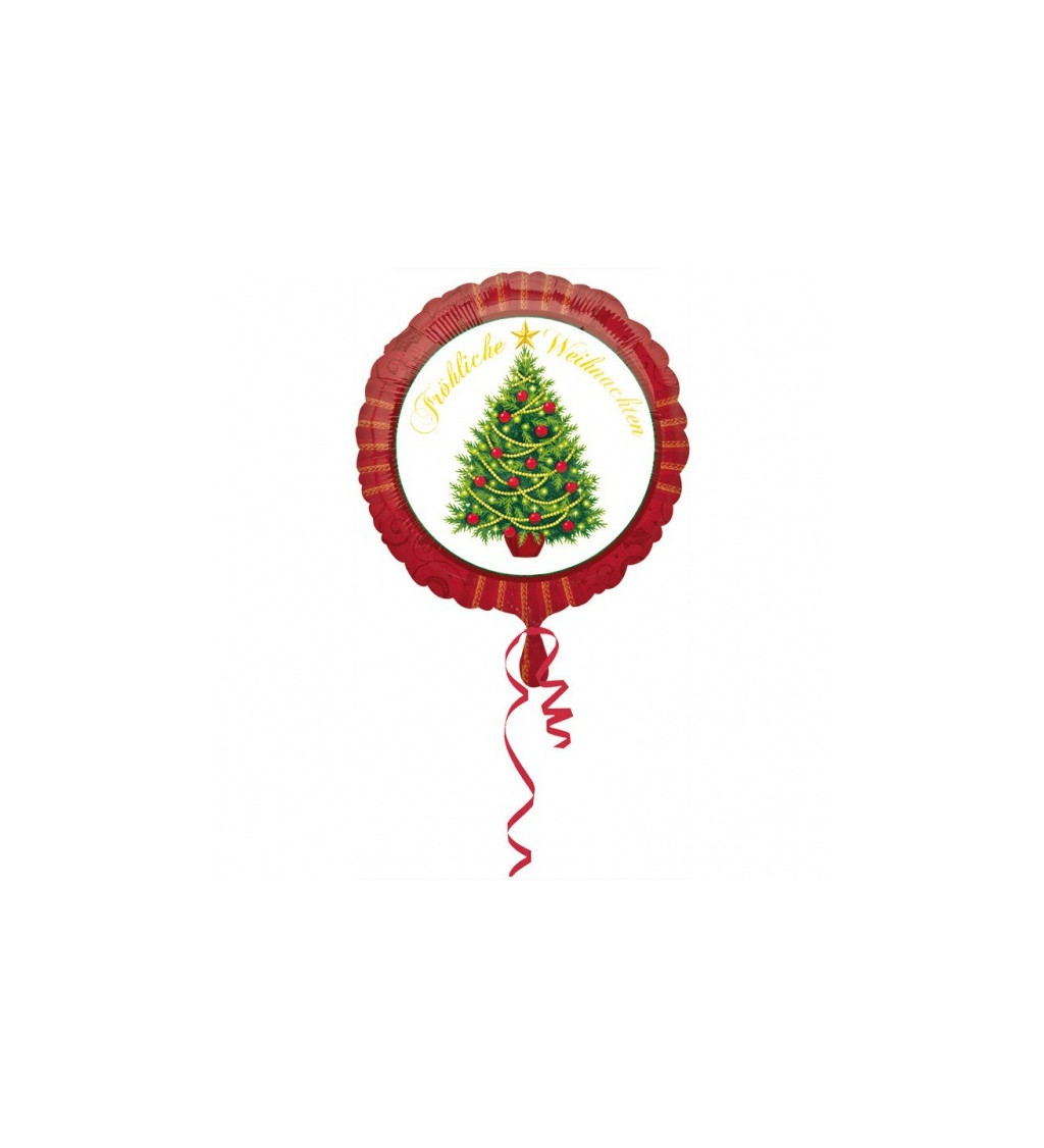 Fóliový balónek s vánočním stromečkem