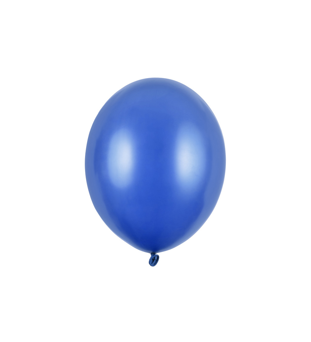 Modré metalické balónky - 10 ks