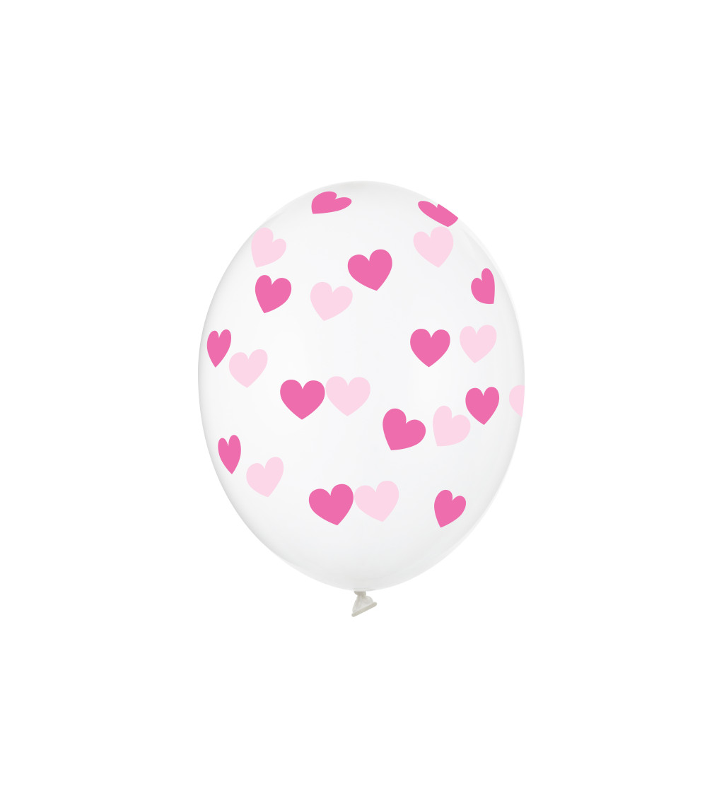 Latexové balónky - růžová srdce