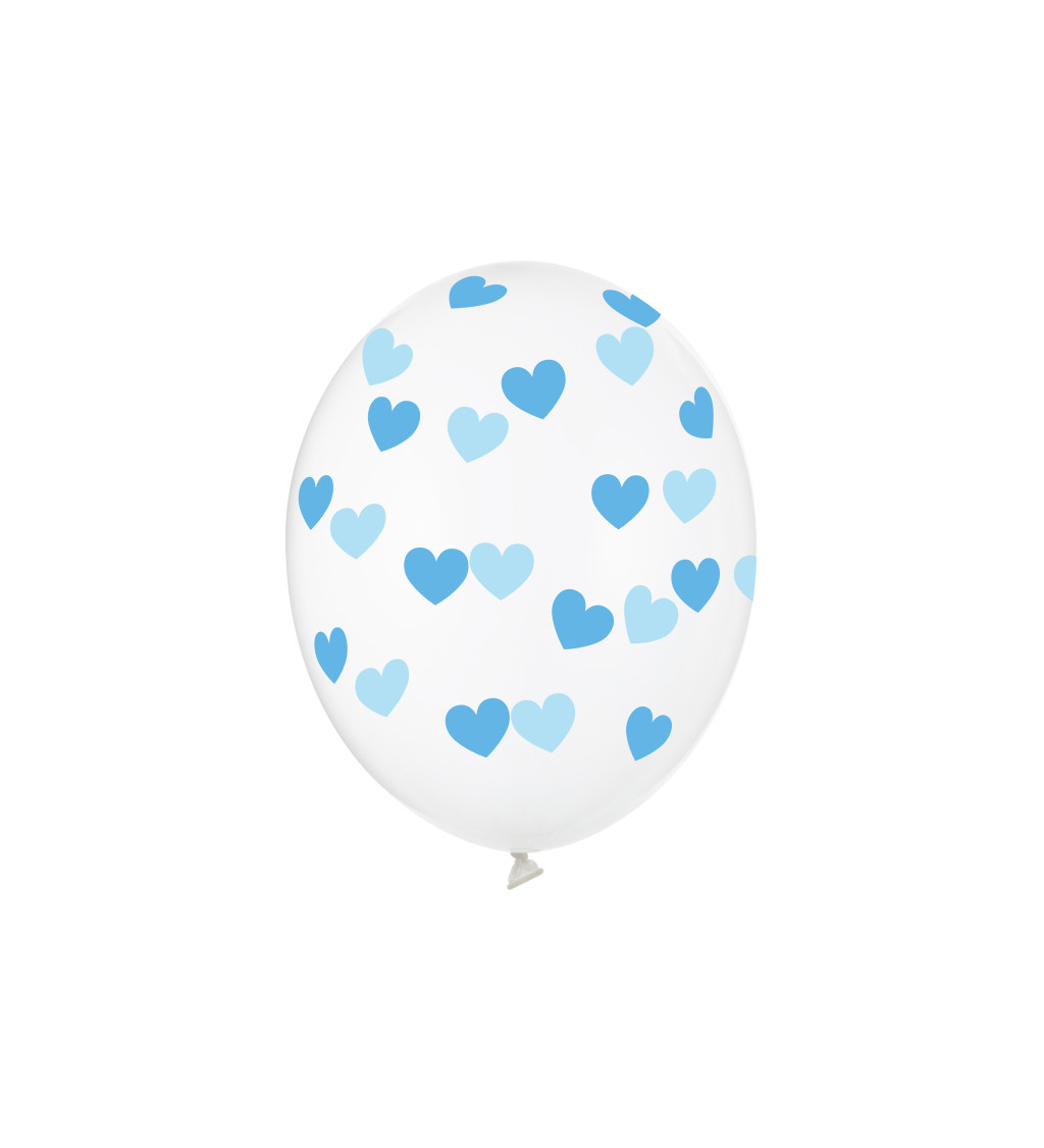 Balónky latexové - modré srdíčka