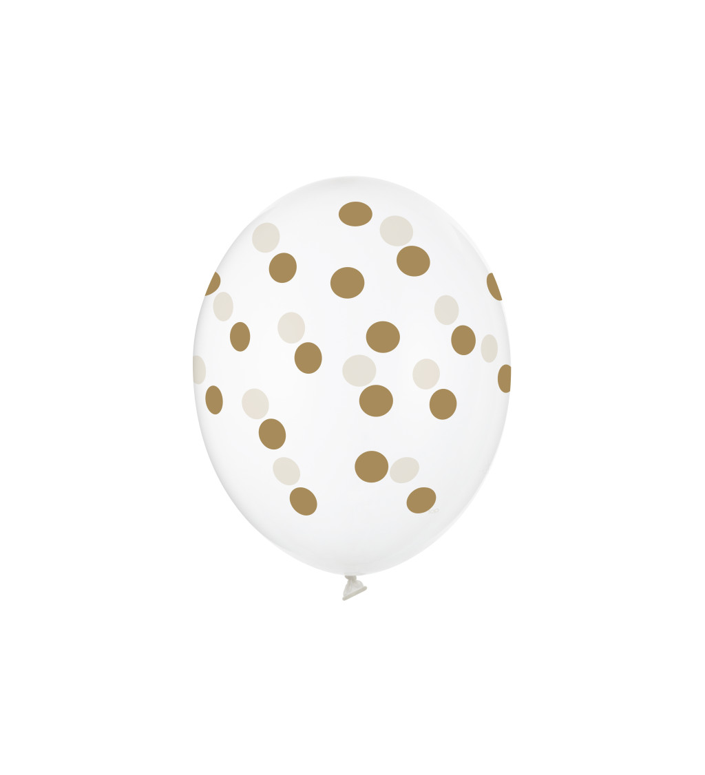 Balónky latexové - průhledné s puntíky