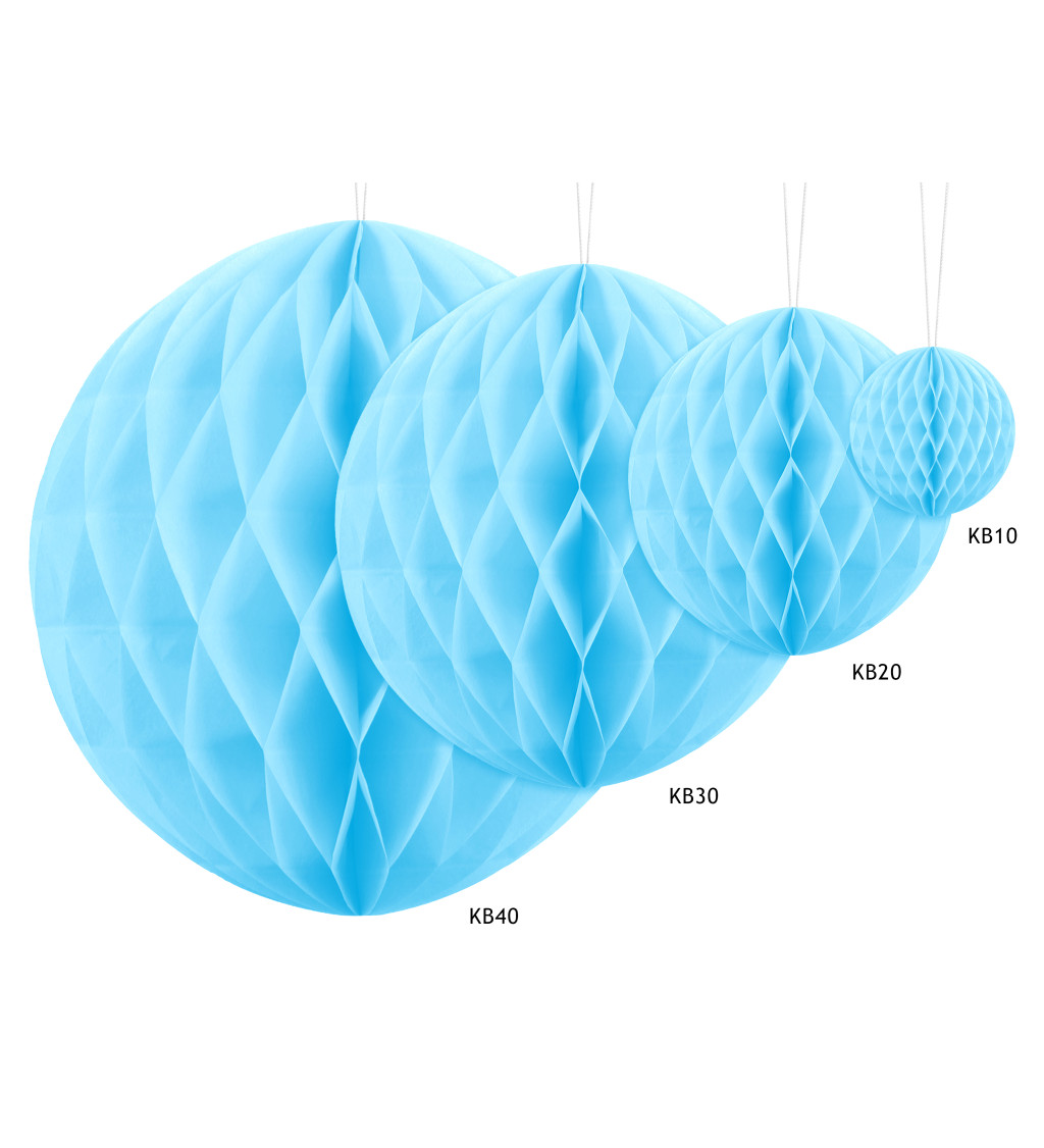 Modrá dekorační koule - 30 cm