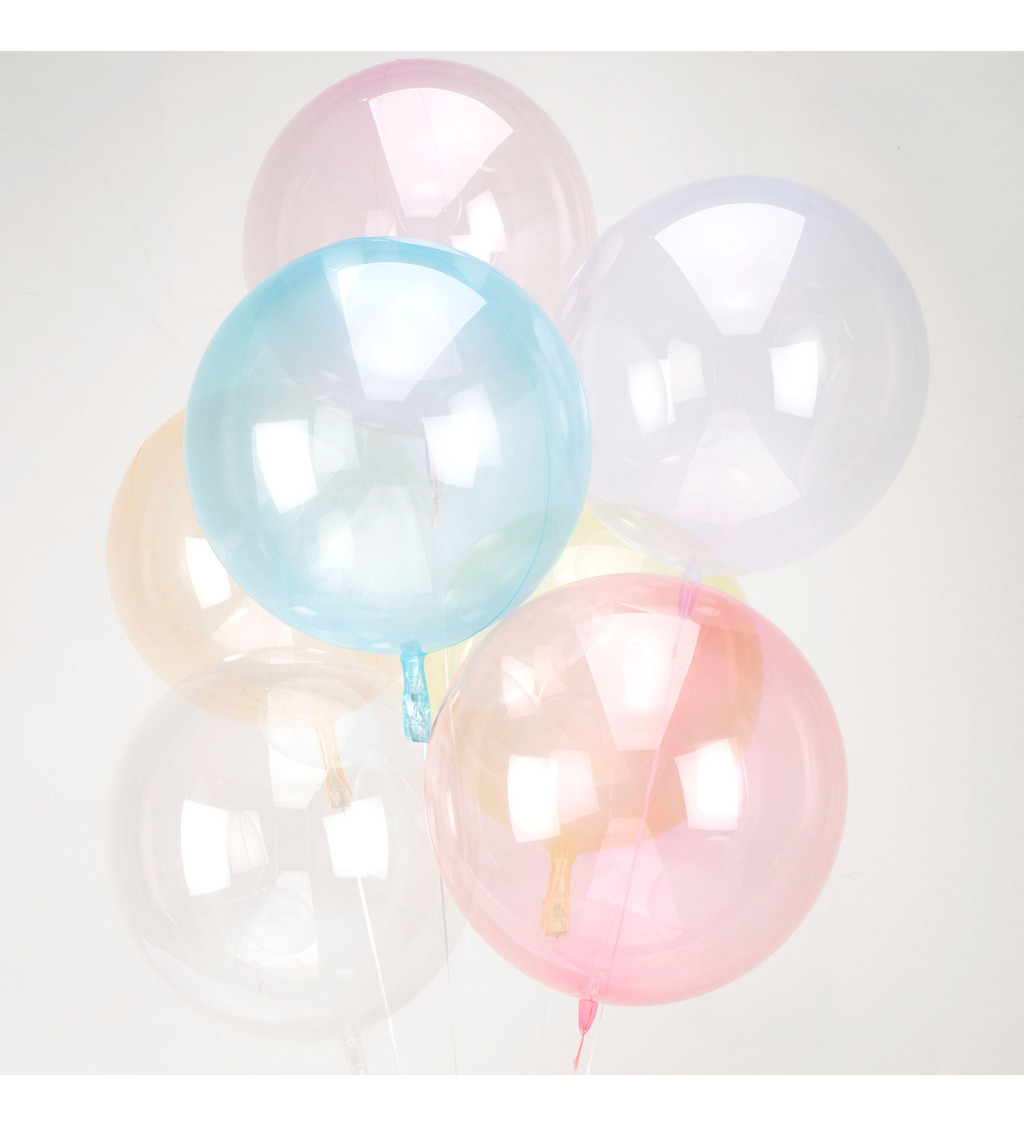 Průhledný balónek světle růžový