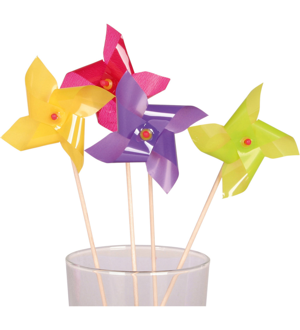 Plastové barevné větrníky