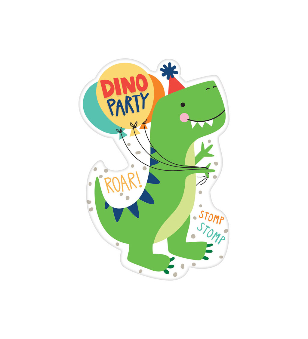Pozvánky zelené - Dino párty
