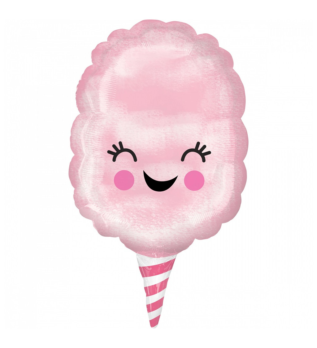 Balónek růžový - cukrová vata