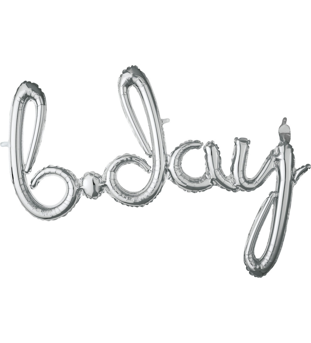 Balónek - B-day stříbrný